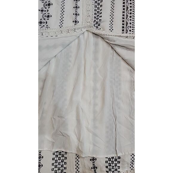 Miss Me womens white sleeveless dress size Small crochet detail front slit lined - Picture 7 of 14